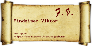Findeisen Viktor névjegykártya